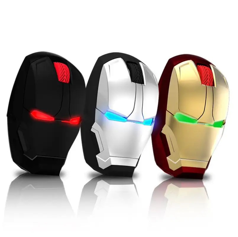 Cool Wireless Iron Man Mouse Mice Ergonomic 2.4G Portable Mobile Computer Click Optical USB Receiver for PC Laptop Mac Book usb wireless mouse