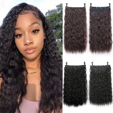 Lupu женские длинные кудрявые кукурузные Перми 22 дюйма 5 клипов натуральные волосы Аксессуары синтетические волосы для наращивания волнистые волосы для наращивания