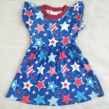 

2020 Baby Summer Clothing Cute Infant Kids Baby Girl Dress Star Sleeveless Knee Length Holiday Princess Dresses