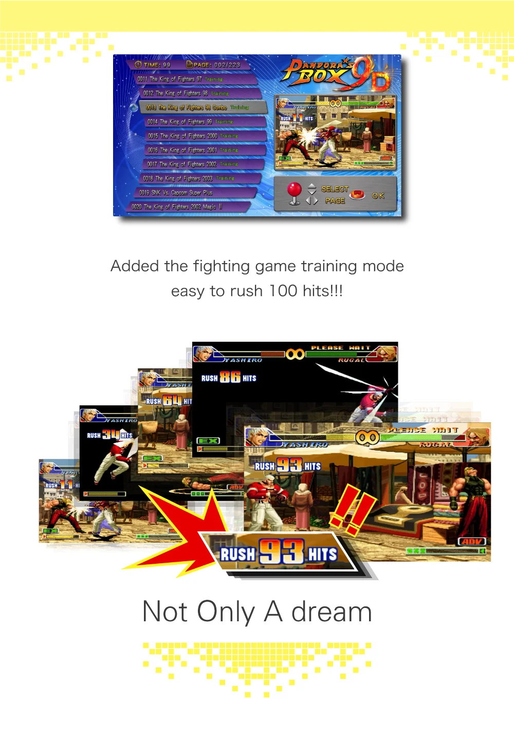 New Box 9d 2222 in 1 arcade game console 2 players joystick button Built in 2222 games HDMI VGA for pc ps3 tv