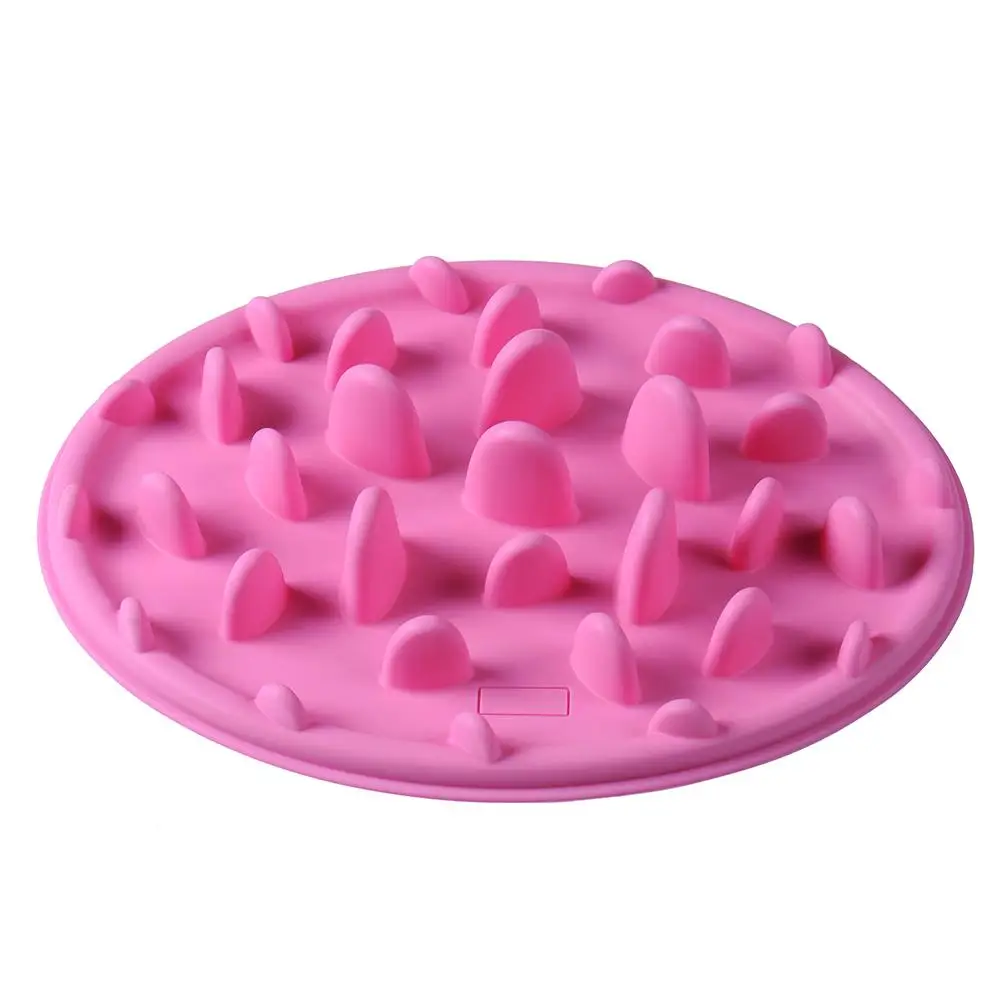 Pink Для Кормления Собаки блюдо для еды силиконовая миска щенок замедленная кормушка для собак принадлежности - Цвет: Pink