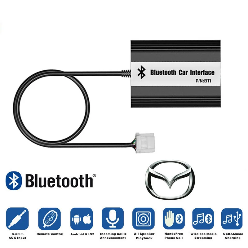 

LISIDIC Car MP3 Music Players Bluetooth Adapter for Mazda 2 3 5 6 cx7 rx 8 MPV Lossless Sound Quality Car Accessories