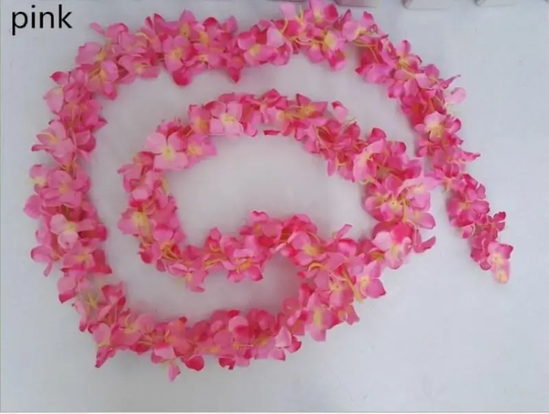 Upscale artificial flower hydrangea wisteria flowers vines wedding arch marrige party Garlands Floral Decoration rattan free shi