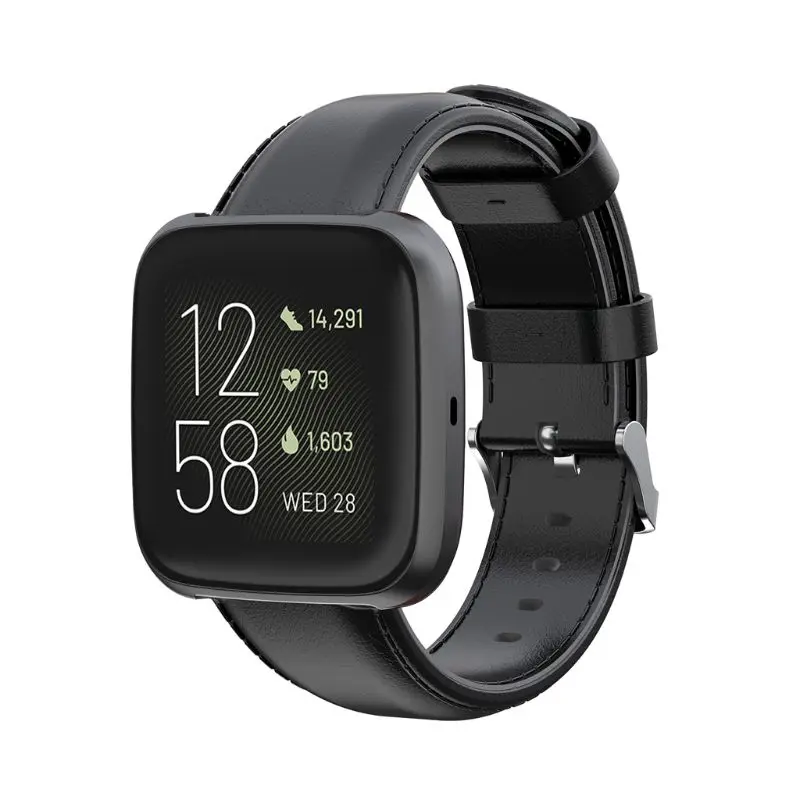 Кожаный сменный спортивный браслет ремешок из искусственной кожи для Fitbit Versa/Versa 2/Versa Lite Смарт-часы