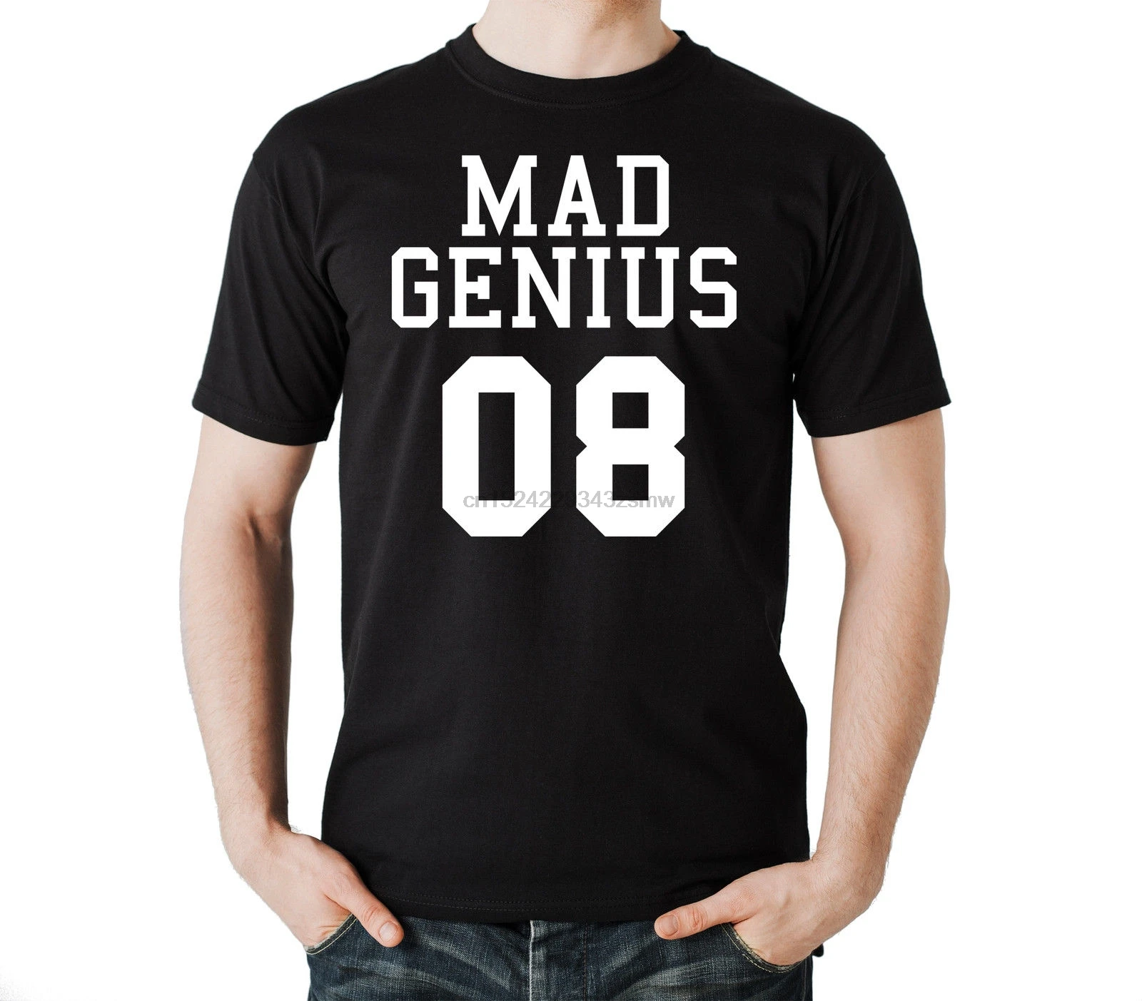 Mad Genius футболка черная хипстерская State Мужская Шелдон Купер Эйнштейн сумасшедшая