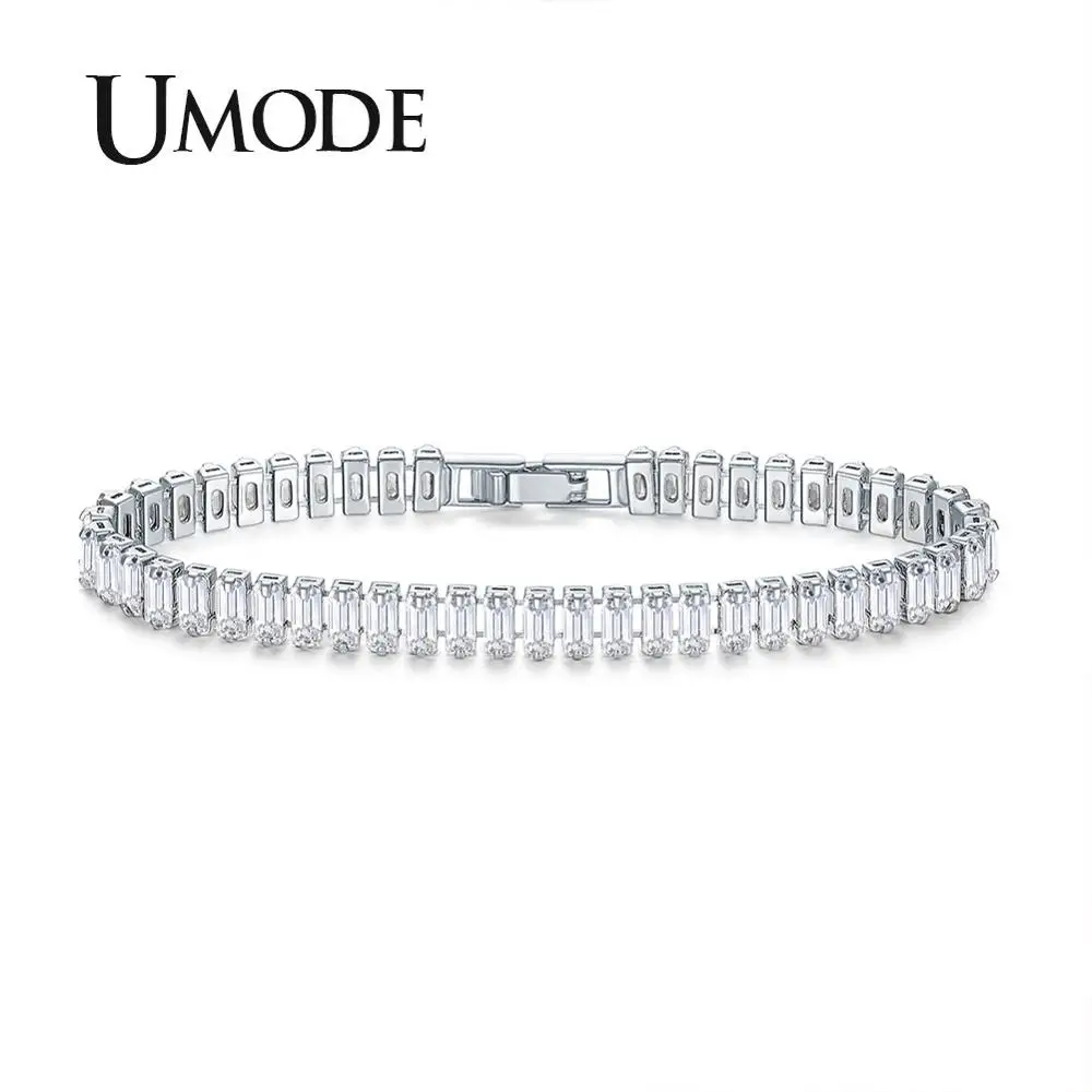 Роскошные теннисные браслеты UMODE с кубическим цирконием цепочка свадебный