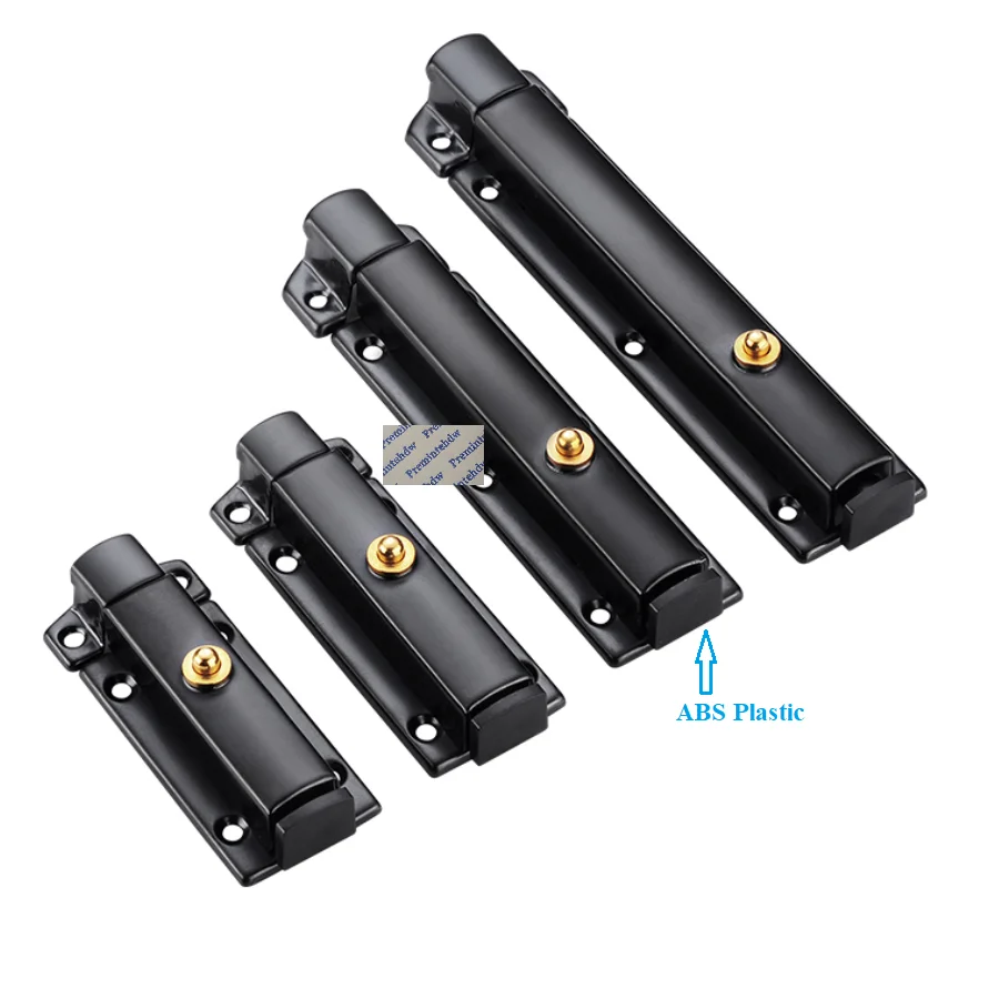 2Pcs Stainless Steel Spring Loaded Door Latch Bolt Brass Push Release Botton Matte Black Red Bronze Antique Copper Brushed