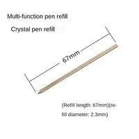 10 PCS Ballpoint pen refill 0.5mm oily crystal pen special core function pen special refill 1