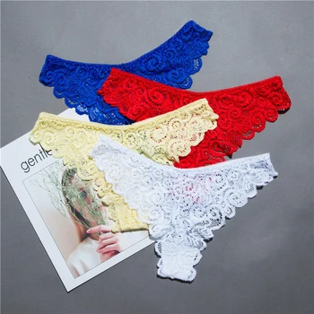 

Sexy Lace Panties Underwear Woman Thong G-String T-back Female Underwear For Woman Sexy Lace Thongs 1/2/3pcs Calcinhas