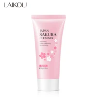 LAlKOU Japan Sakura Gentle Cleansing Facial Cleanser Shrink Pores Deep Clean Oil Control Remove Blackhead Moisturizing Skin Care 1