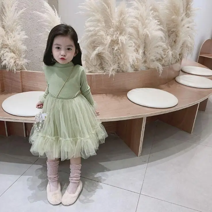 Korean Style Girls 2 Pcs Set Sweatshirt+Skirt Autumn Winter Thicken Fashion Girls Suits 1-6 years PQ825