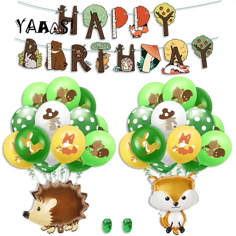 

Animal Ballons Banner Jungle Safari Birthday Party Decoration Jungle Theme Party Baloon Kid Birthday Balloons Air Globos