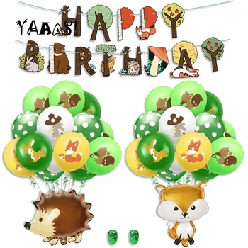 

Animal Ballons Banner Jungle Safari Birthday Party Decoration Jungle Theme Party Baloon Kid Birthday Balloons Air Globos