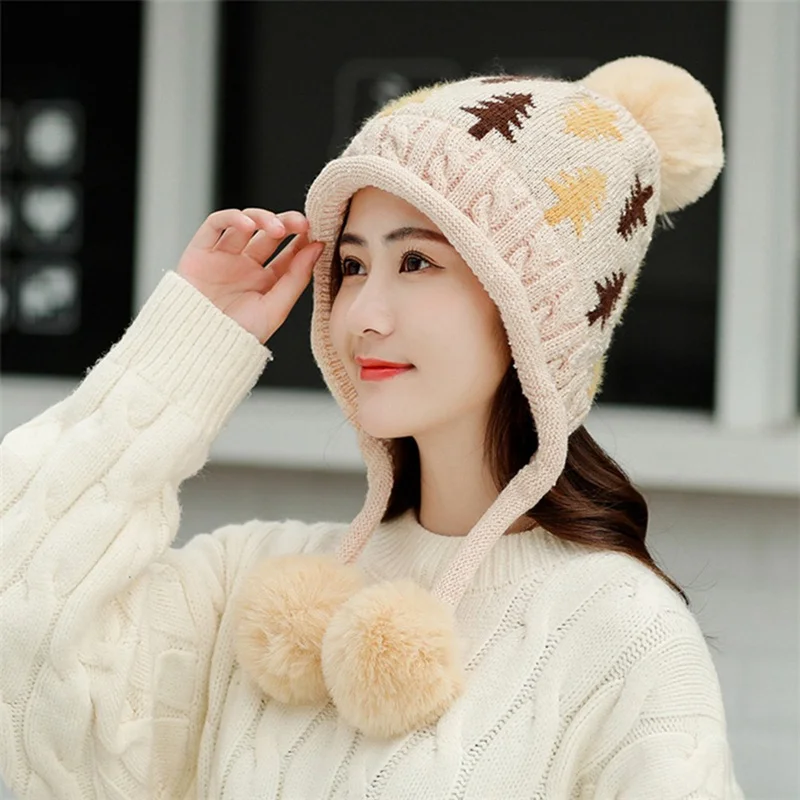 Зимняя женская вязаная шапка, шарф, комплект из 2 предметов, модная шерстяная утолщенная шапка, воротники, женская теплая шапка, шарф, набор снежных шапок