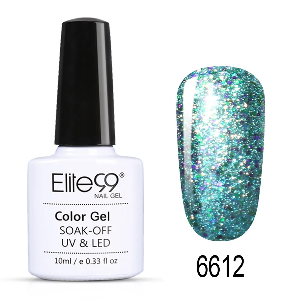 Elite99 10 мл Звездный Гель-лак для ногтей замачиваемый УФ-Гель-лак для ногтей Эмаль Блестящий Гель-лак для ногтей - Цвет: 6612