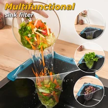 

Kitchen Triangle Sink Filter Drainage Rack Strainer Leftovers Sink Mesh Fregadero Filtro Anti-clogging Trash Drain Accessories