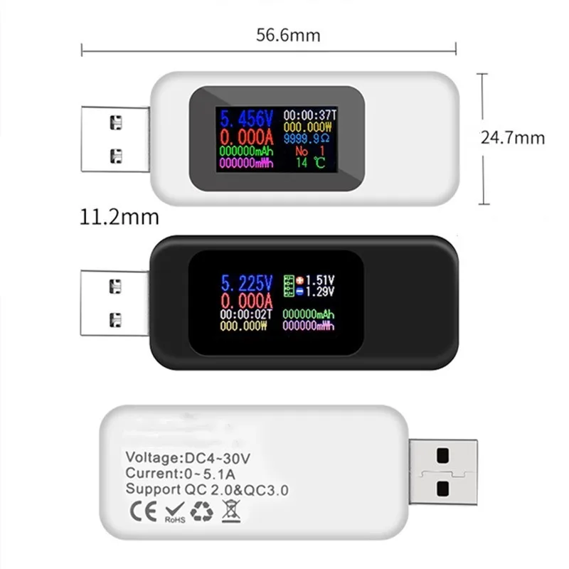 13 в 1 USB Тестер DC Цифровой вольтметр Amperimetro Напряжение Ток вольтметр Амперметр детектор банк питания индикатор зарядного устройства