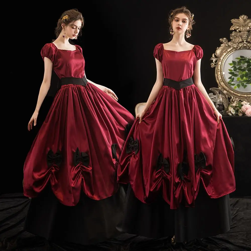 

luxury bubble sleeve Medieval dress Renaissance gown royal princess queen Victoria dress ball Ball
