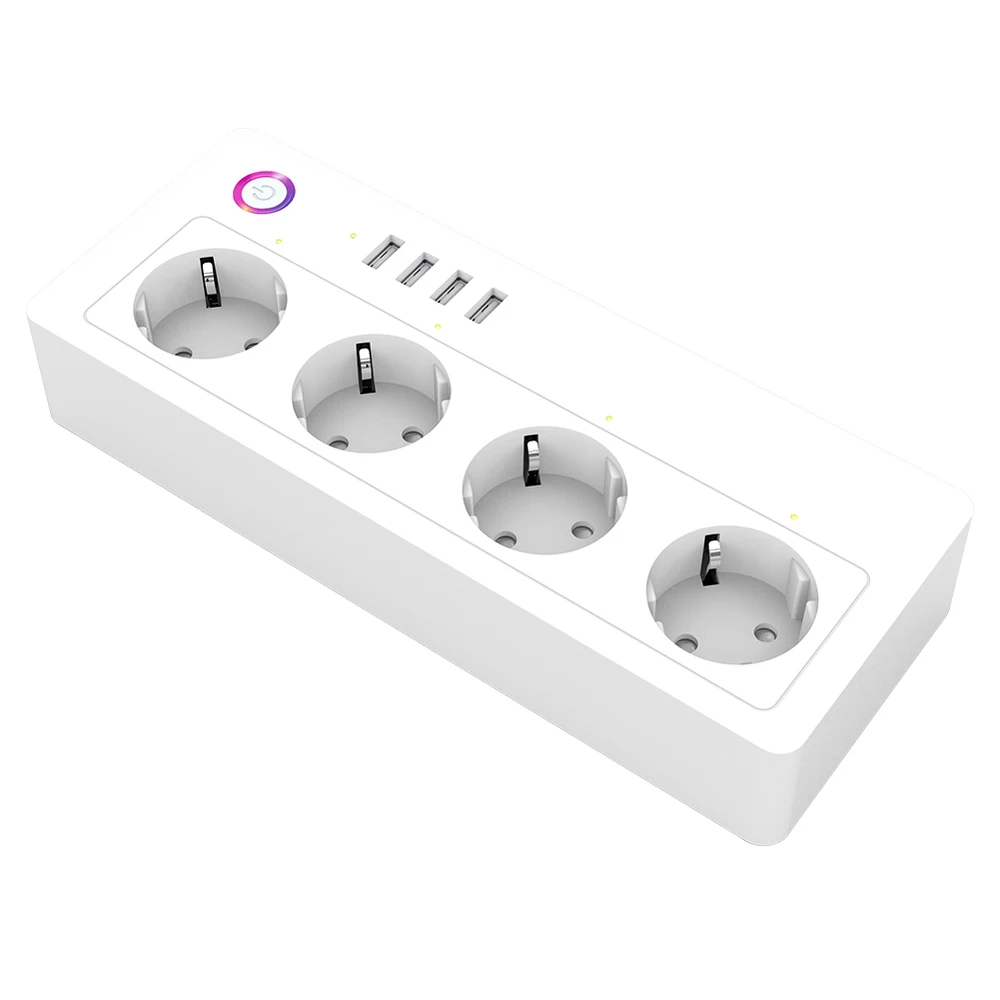 ЕС Plug USB Wifi умная линейка power Outlet многофункциональные приборы для умного дома, совместимые с Alexa Google Mini IFTTT Smart APP