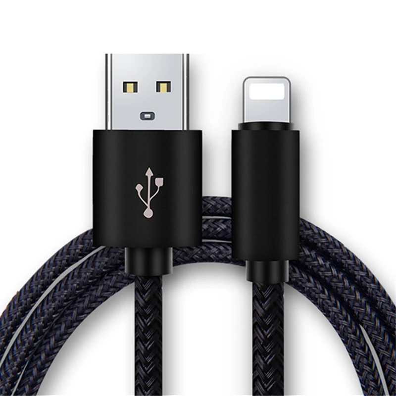 100 см 2 м 3 м провод нейлоновый USB кабель для передачи данных для Apple iPhone X XS MAX XR 5 5S SE 6 6S 7 8 Plus 11 Pro ipad mini air 2 Быстрая зарядка