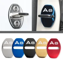 Fechadura da porta decoração capa de proteção emblema caso para audi a8 d2 d3 4e d4 acessórios estilo do carro