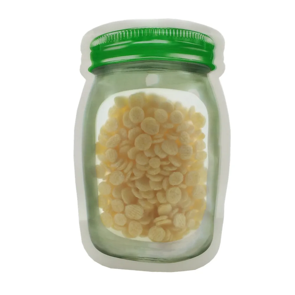 绿色自立磨砂圆瓶袋 C