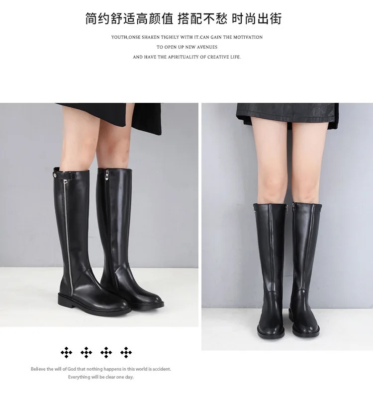 Low Heels booties Winter Shoes Women Zipper Autumn Boots Booties Ladies Luxury Designer Round Toe Bootee Woman Lace Up Med