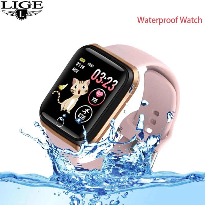 LIGE Sports Ladies Smart Watch Women Fitness Tracker Waterproof Heart Rate Blood Pressure Monitor Fashion Electronic Watches Men |