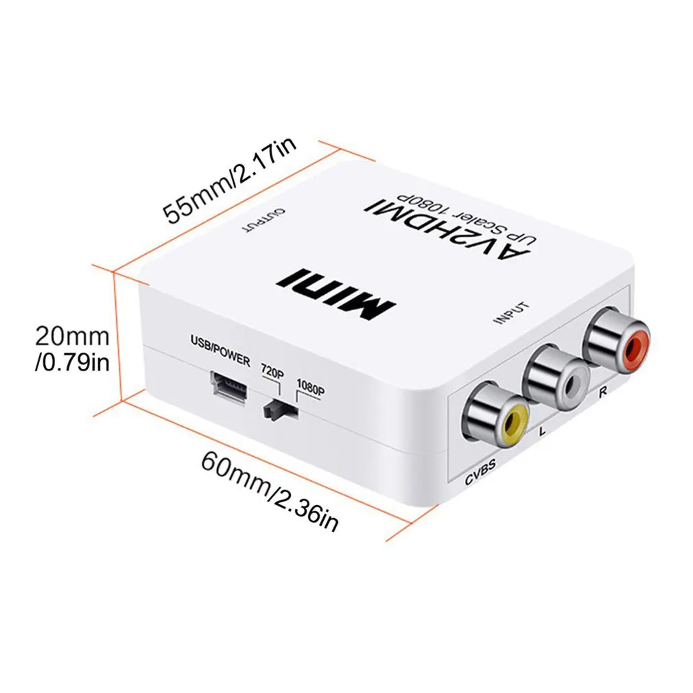 Мини Av в HDMI конвертер Hd 1080P HDMI конвертер Hd 1080P адаптер сильная стабильность для HD tv DVD tv Box