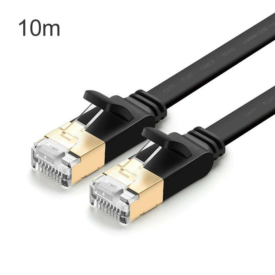 Cat 7 экранированный Ethernet RJ45 сетевой кабель Cat7 Плоский Патч-Кабель для