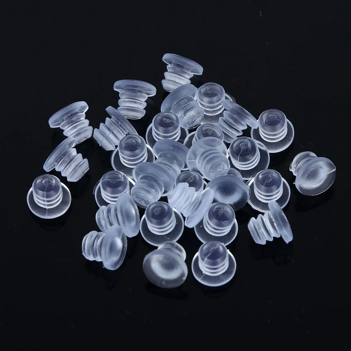30Pcs Glass Table Top Spacers Anti Collision Rubber Embedded Bumpers Antislip Drawer Cabinet Door Bumper Pad Furniture Protector