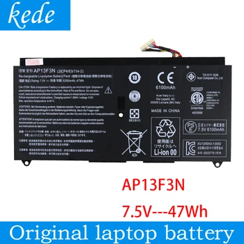 

kede AP13F3N Laptop Bateria para o Aspire S7-392 S7-392-9890 S7-391-6822 Ultrabook AP13F3N 2ICP4/63/114-2 7.5 V 6280 mAh/47WH