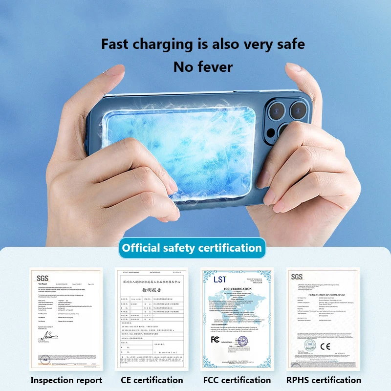 10000mAh 15W Power Bank Magnetic Wireless Fast Charger Powerbank Mobile Phone Battery For iPhone 12 13 Pro Max Xiaomi Mi Samsung