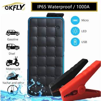 

MultiFunction Portable Emergency Battery Charger Car Jumper Starter Waterproof Starting Device Car Charger for Car Booster Led