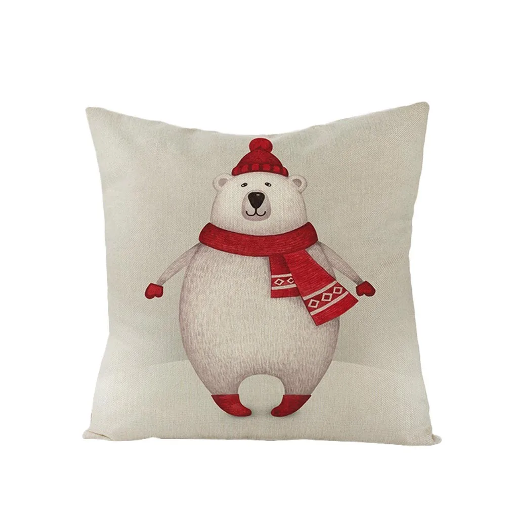 Christmas Pillowcase 45*45cm Sofa Decorative Cushion Covers Luxury Linen Art Home Decor With Modern Square Pillow Covers - Цвет: A