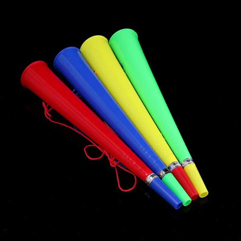 24pcs/lot VUVUZELA Football fan cheer air horns soccer fans gas horn cheerleading sports fan toy plastic trumpet European Cup