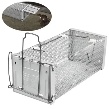 

1Pcs Humane Live Cage Metal Steel Animal Mouse Traps Quickly Catch For Indoor Outdoor Garden Rat Mouse Hamster