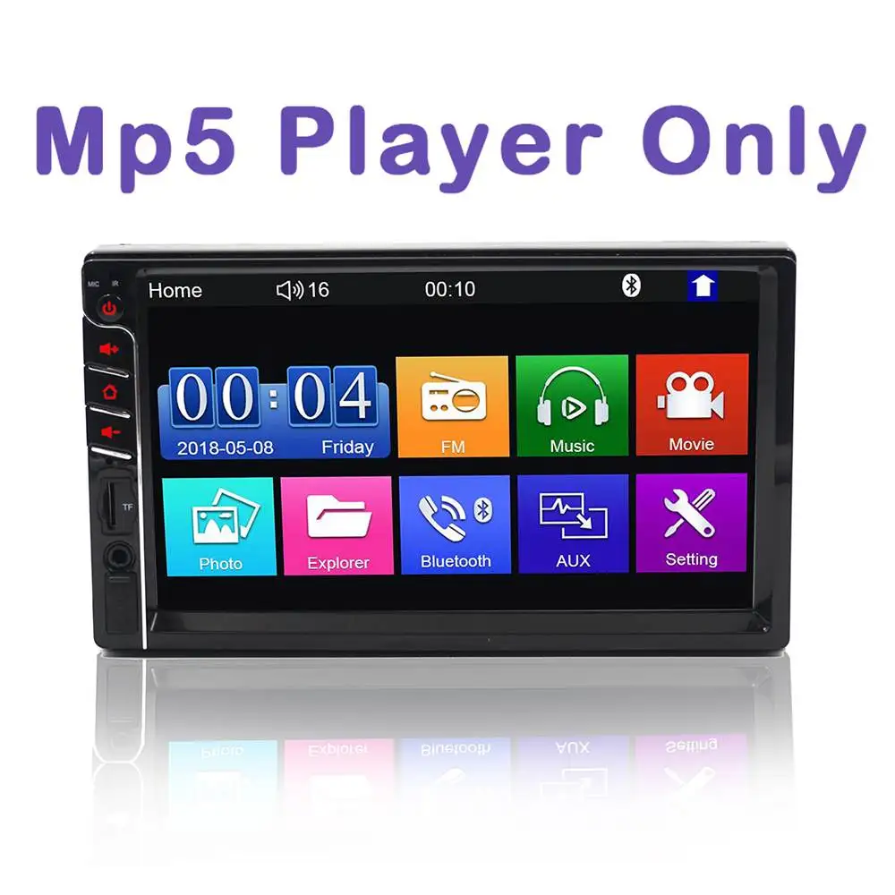 7 дюймов 2 Din TY7033 автомобильный стерео MP5 Аудио плайер Hands-free bluetooth FM с камерой заднего вида Автомобильные мониторы камера заднего вида