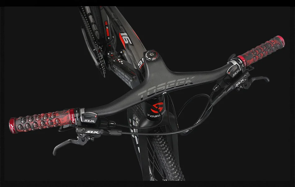 Руль для велосипеда 3K матовый/глянцевый MTB велосипедный стояк-17 градусов однообразный Интегрированный руль со стержнем углеродный MTB руль