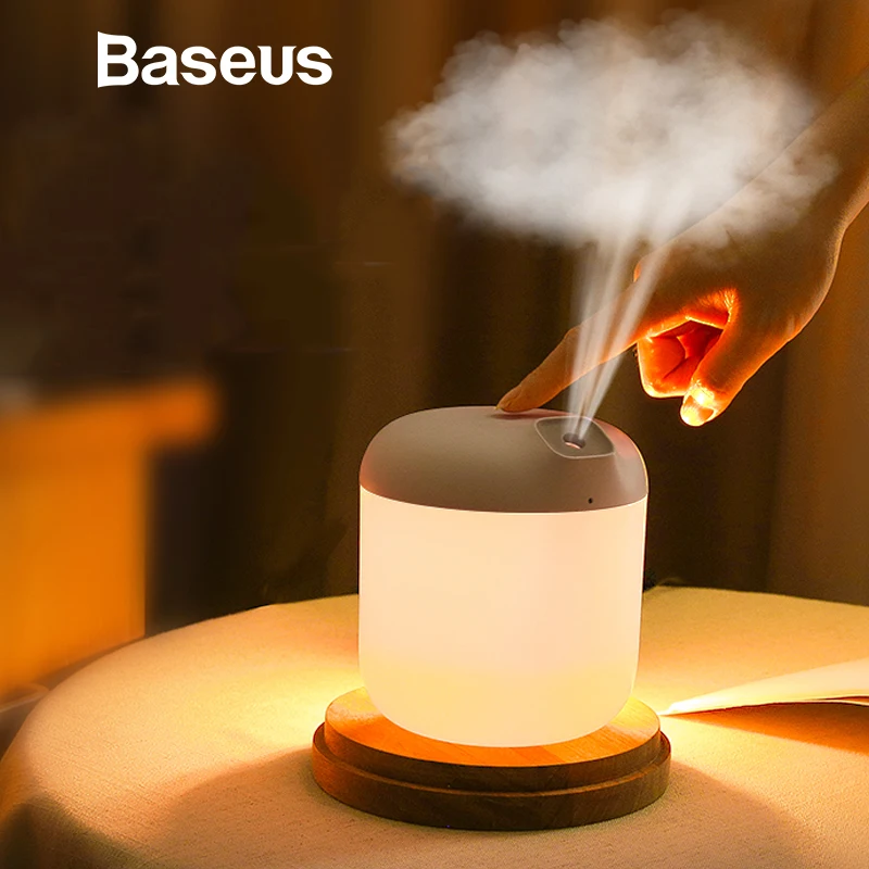 Preise Baseus Luft Befeuchter Diffusor Für Home Office 600 ML Ultraschall luftbefeuchter Humidificador Nebel Maker Fogger mit Nacht Lampe