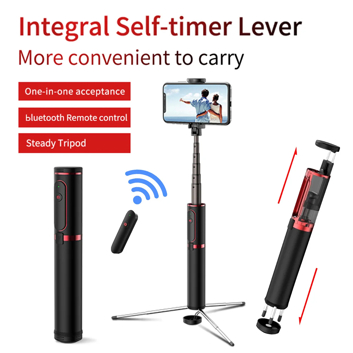 

bluetooth Selfie Stick Portable Handheld Mini Tripod Monopod for Smart Phone Camera with Removable Remote Controller For Xiaomi