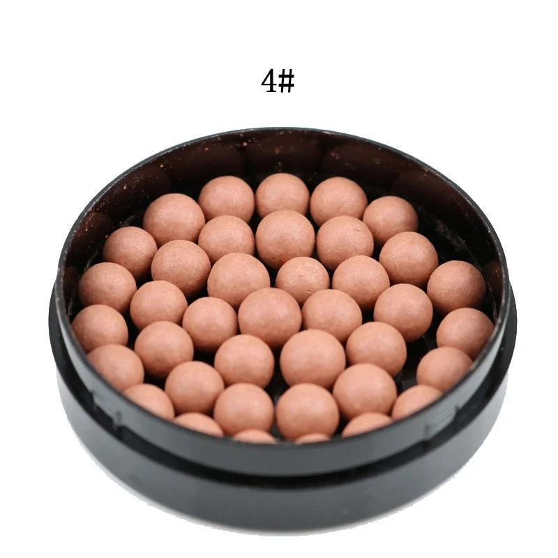 4 Waterproof Blush Long Lasting Pigments Matte Natural Face Blush Ball Oil-control Contouring Blush Bronzer - Цвет: 4