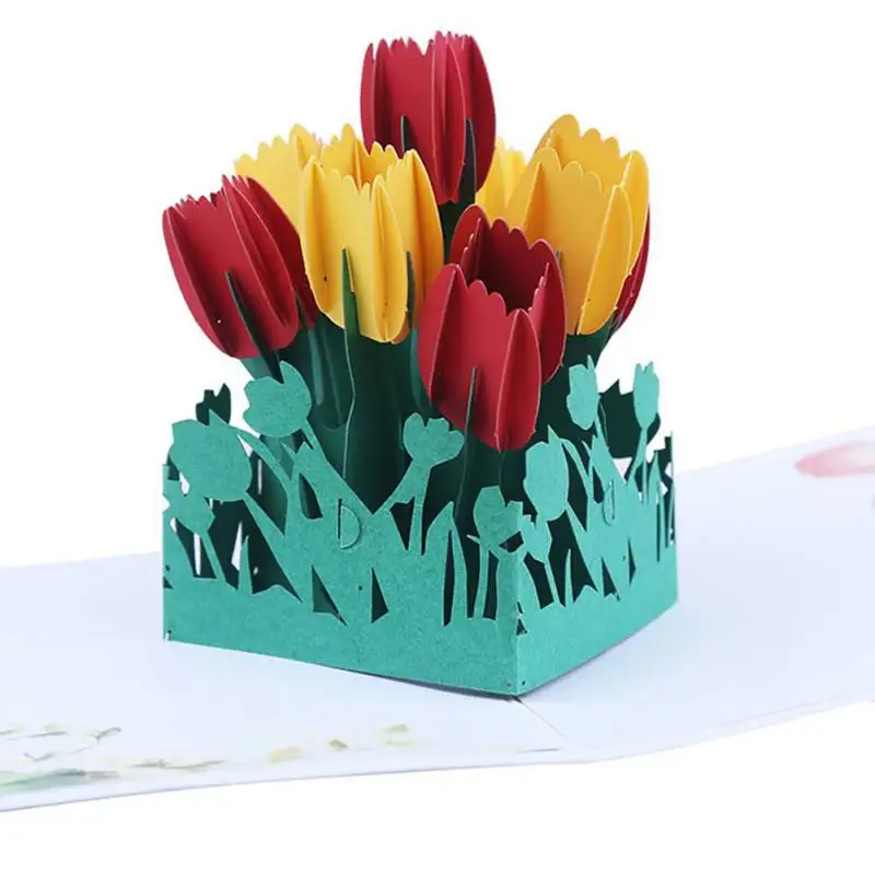  Valentine's Day 3D Pop up Holiday Card Invitation Greeting Card Multi-designs Paper Sculpture Carto - 4000144296686