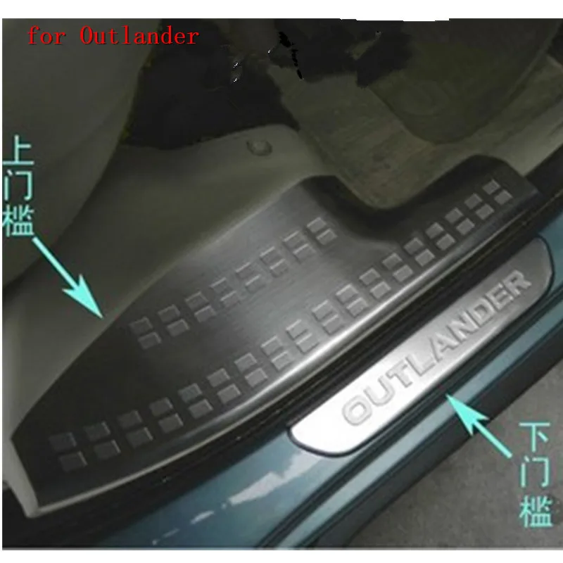 Для Mitsubishi Outlander 2007-2012 Высокое качество нержавеющая сталь аутентичная Автомобильная Накладка/дверной порог дверь порог автомобиля Стайлинг