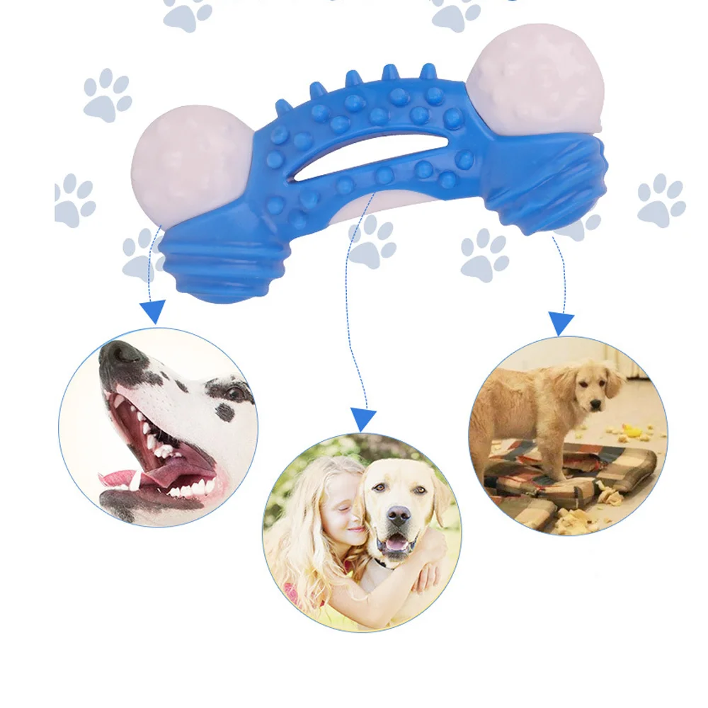 Creative Interactive Teeth Clean Oral Care Effective Brushing Chew Stick Molar Sticks Rubber Bone Toy Toothbrush Pet Supplies