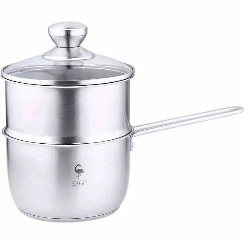 

Stainless Steel Steamer Boiled Noodles Induction Cooker Mini Children's Food Supplement Pot Baby Boiled Steamer Small Steamer