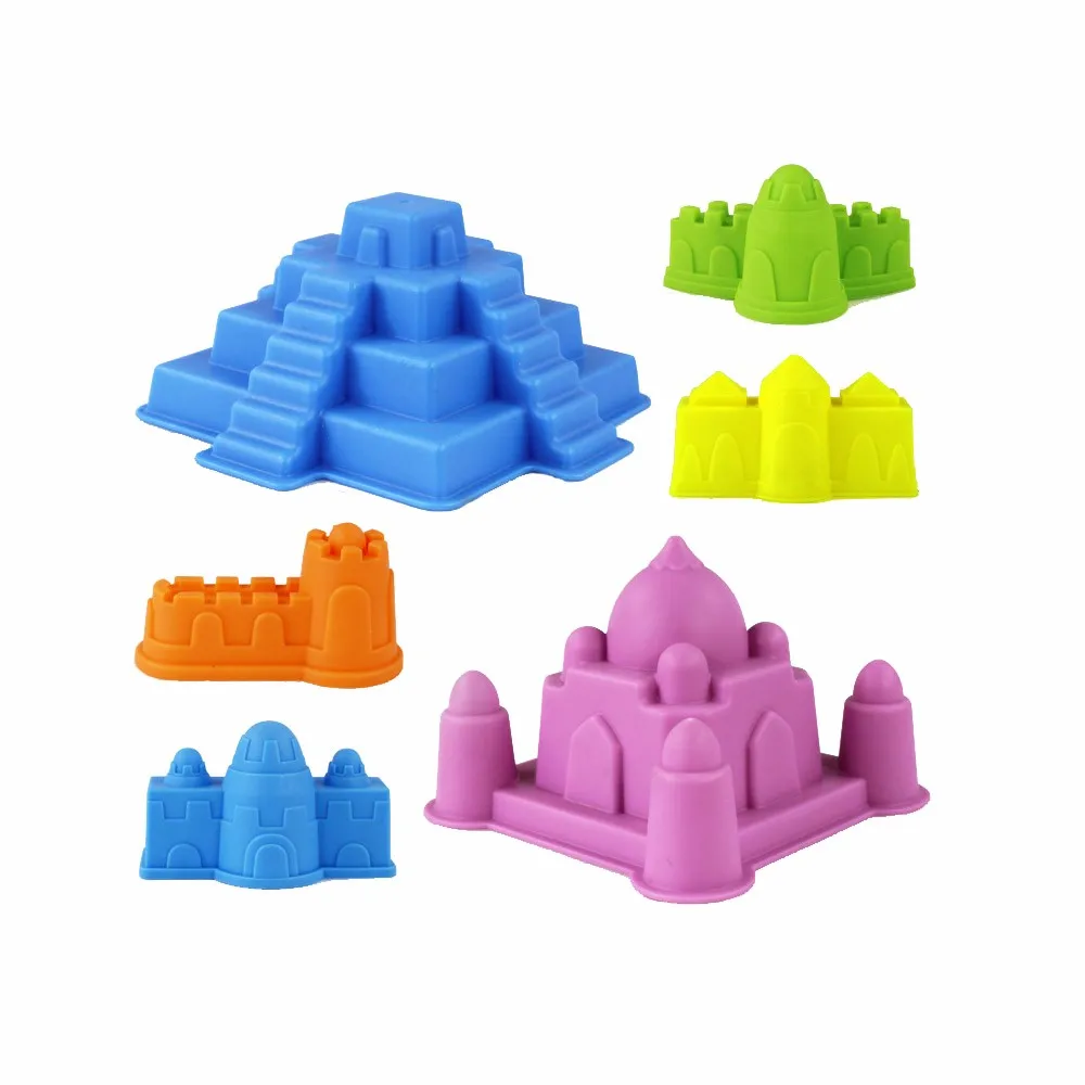 Bolsa de playa para niños, modelo de Castillo de arena, herramientas de agua, juego de arena para exteriores, 6 uds.