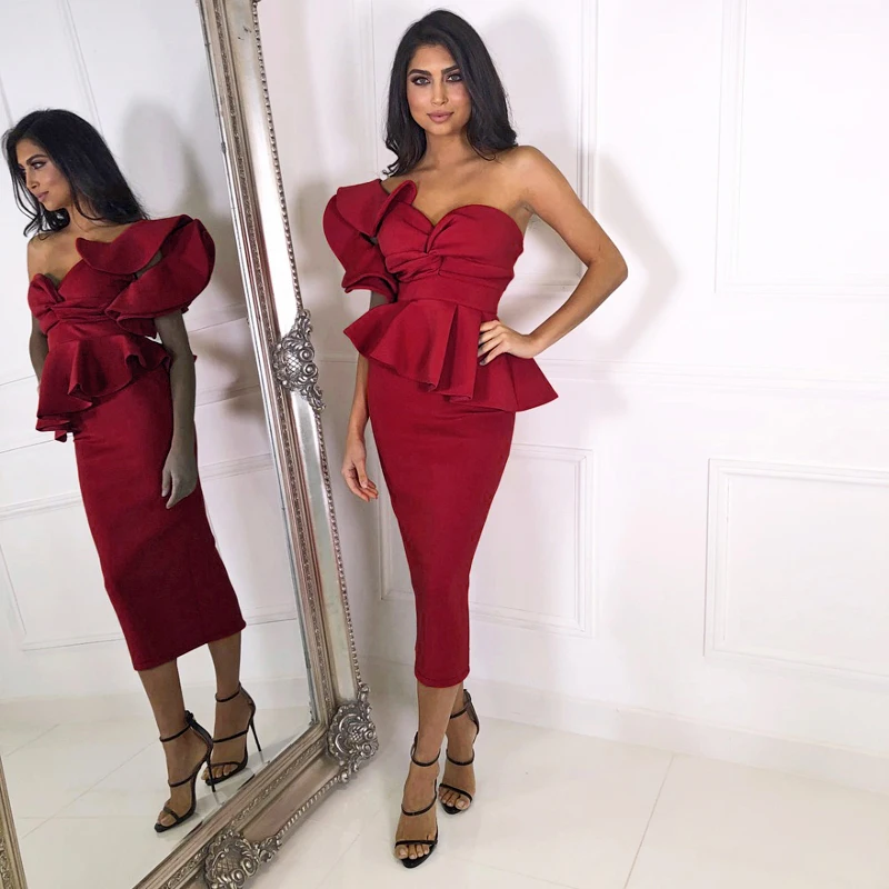 INDRESSME 2020 Новый женский сексуальный однотонный с открытыми плечами без бретелек