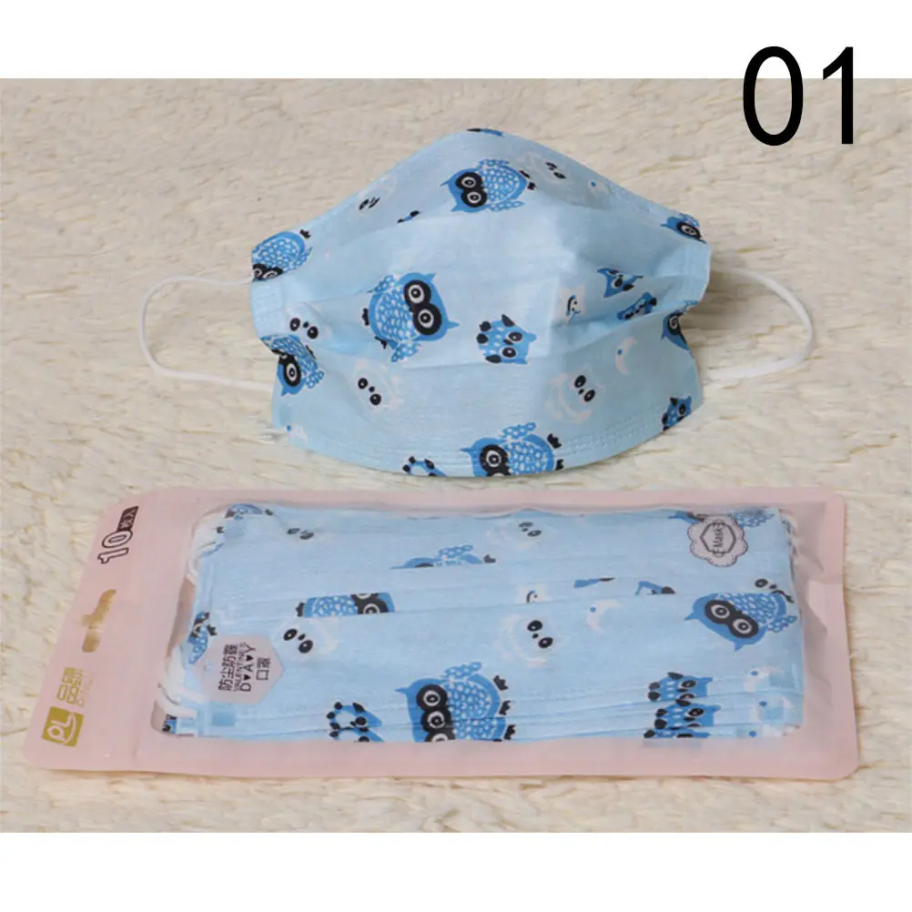 1/5/10Pcs Cute Cartoon Non-woven Mouth-muffle Flu Face Medical Mask KAWAII Disposable Mouth Mask Anti-dust Windproof Masks