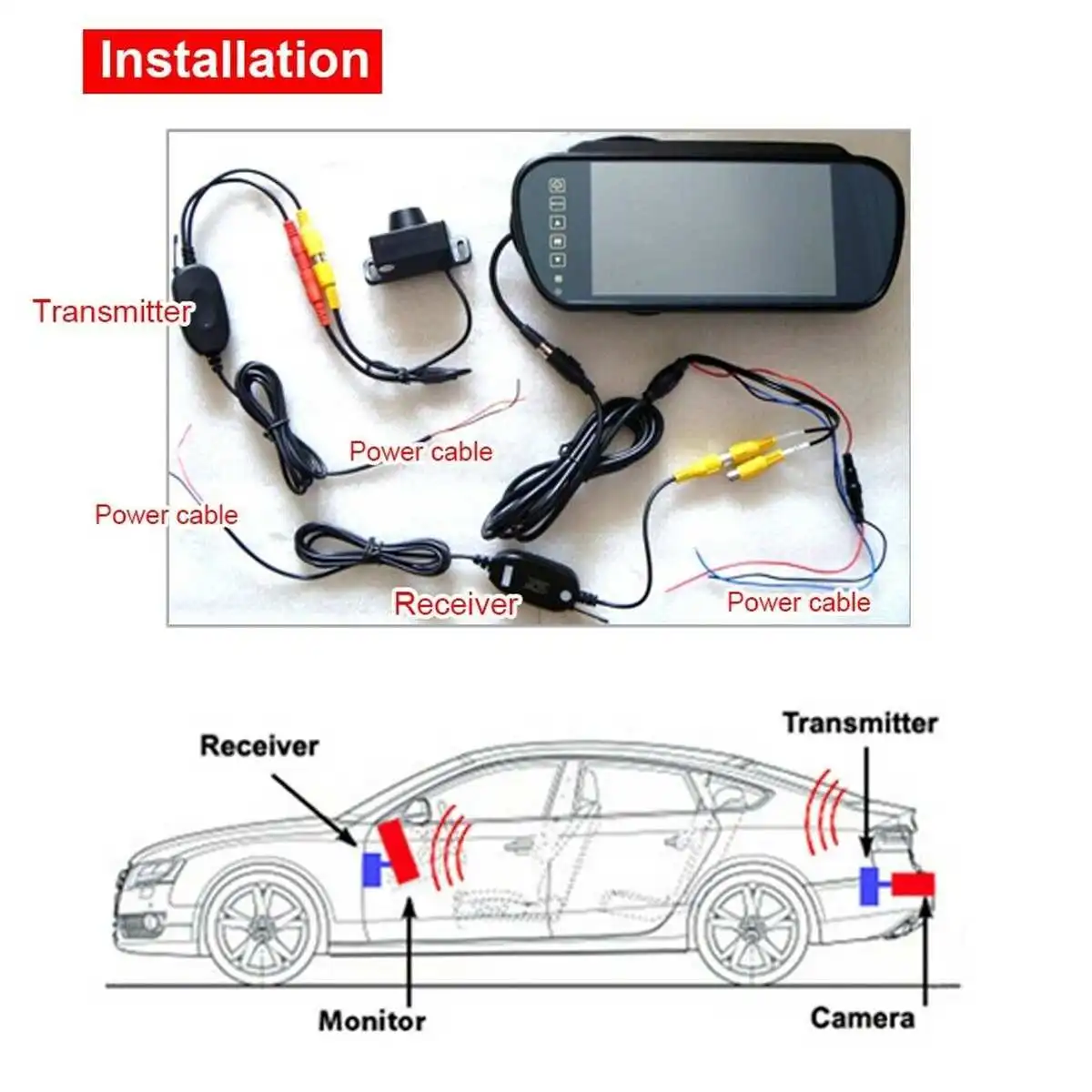 7 дюймов TFT lcd автомобильный специальный кронштейн зеркало заднего вида монитор для системы помощи при парковке с 2 RCA видеоплеером вход